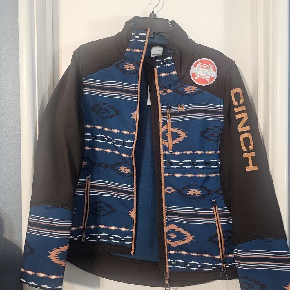 Cinch Blue and Brown Womens Patterned Jacket